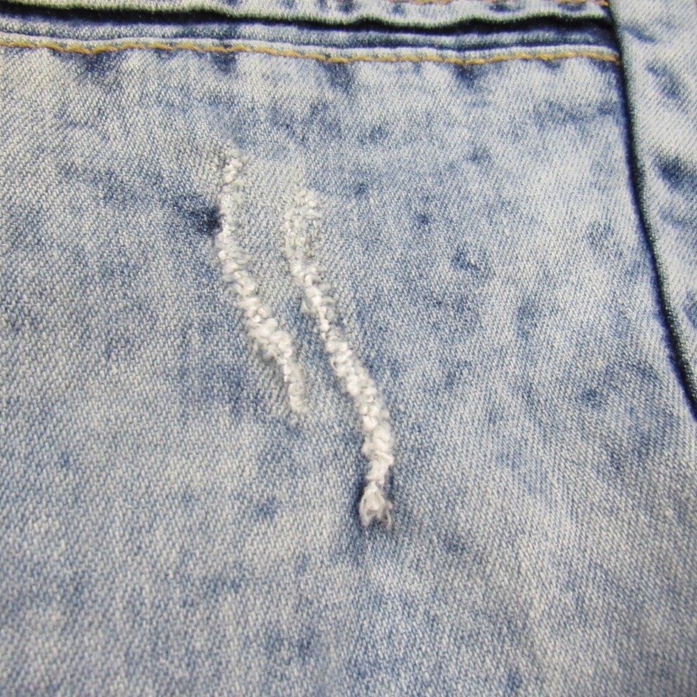 Southpole Jean Shorts Mens 46 Acid Wash Moto Biker Distressed Denim Streetwear - Picture 12 of 16